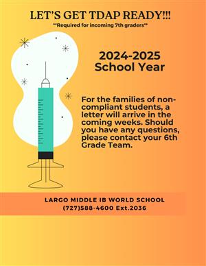 Time to get required vaccines for incoming 7th graders